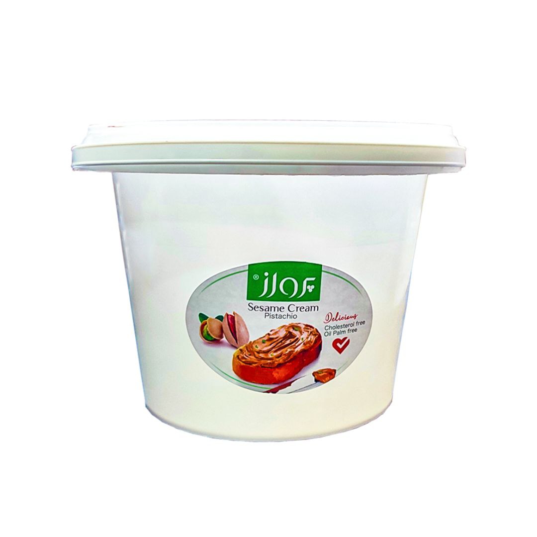 کرم کنجد پسته ای